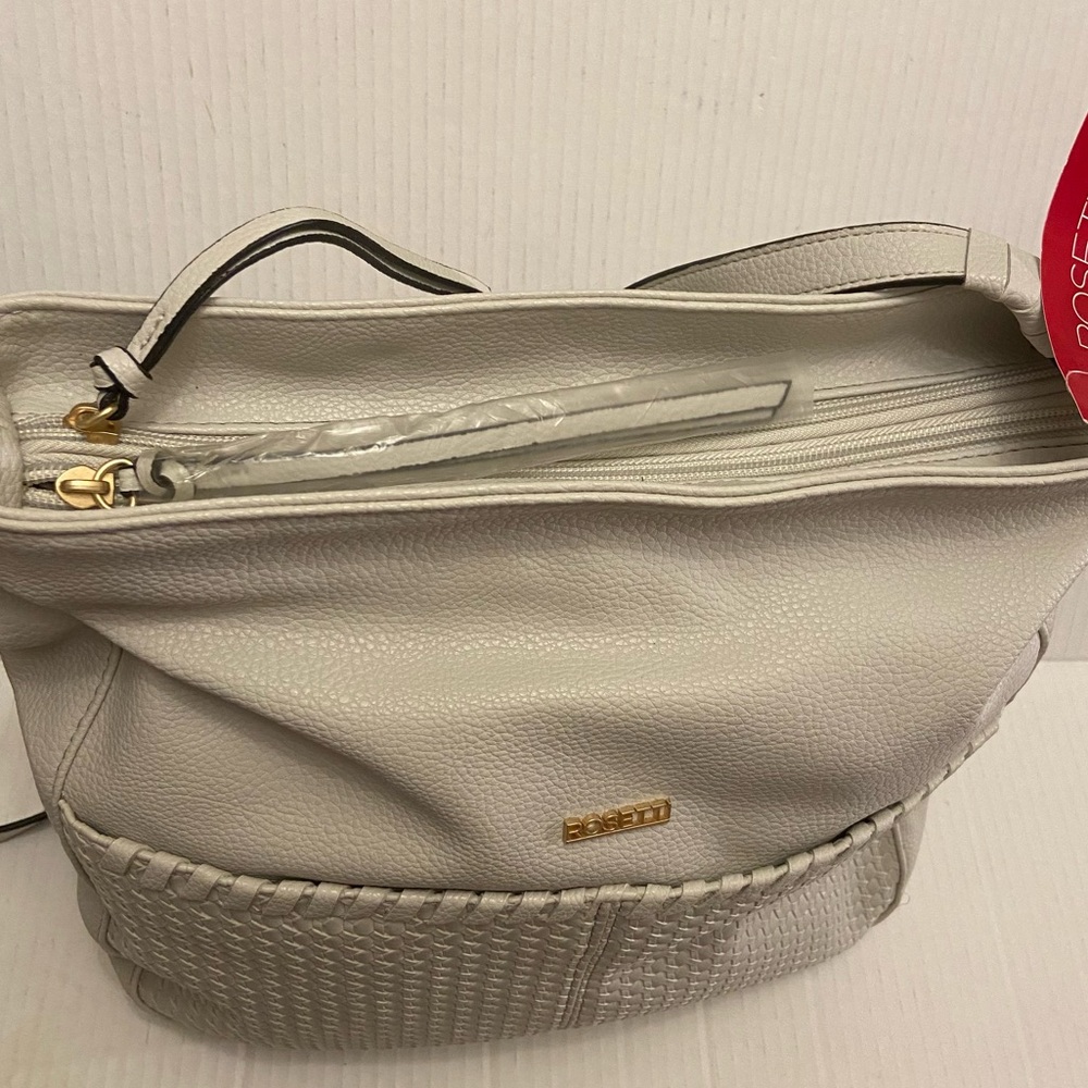 Rosetti Ines Coho Large Hobo In Oyster Mushroom Woven Shoulder Bag New with Tag - Picture 2 of 6